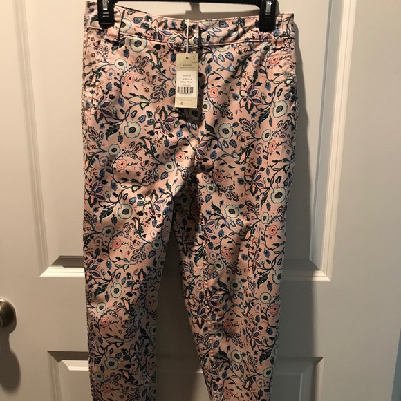 Boden Paisley khaki style cropped pants - Picture 5 of 13